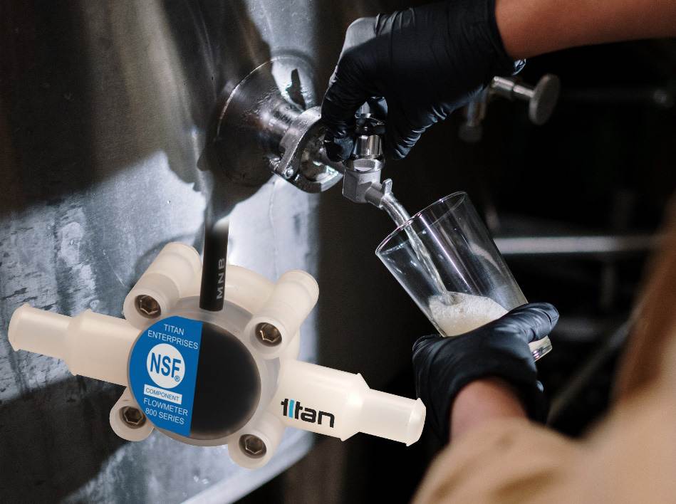 beverage flow meters linked to beer taps