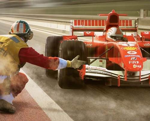racing car to represent automotive and transport